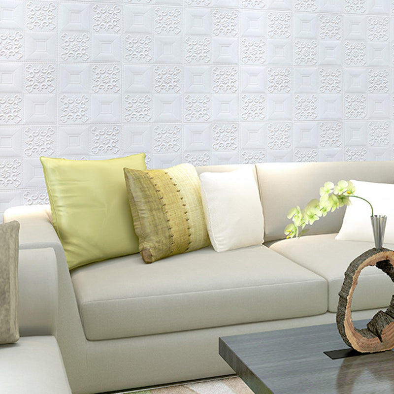 Sikunuo | Modern Wall Panel Peel and Stick Texture Effect Design Square Wall Panel