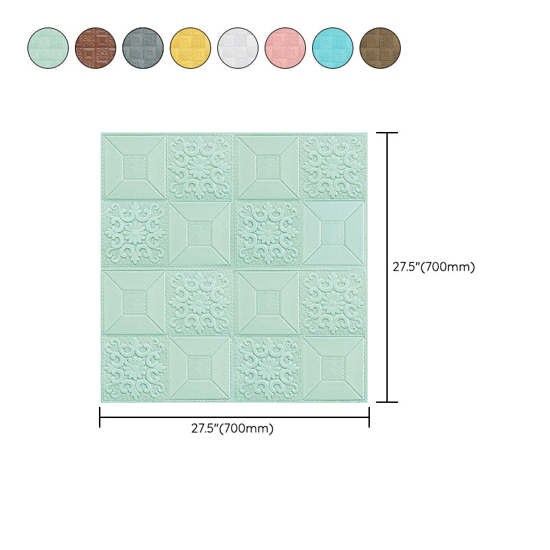 Sikunuo | Modern Wall Panel Peel and Stick Texture Effect Design Square Wall Panel