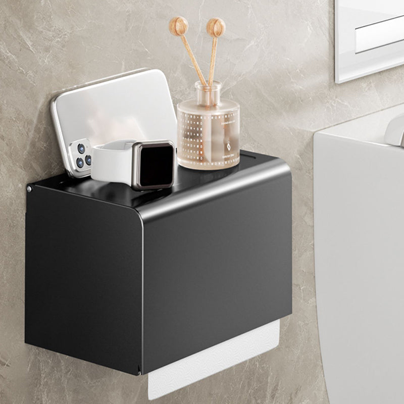 Sikunuo | Modern Bathroom Set Matte Black Bathroom Shelf Towel Holder Bathroom Accessories Set