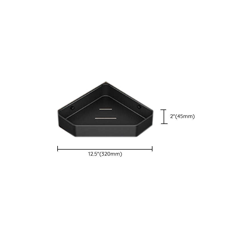 Sikunuo | Modern Bathroom Set Matte Black Bathroom Shelf Towel Holder Bathroom Accessories Set