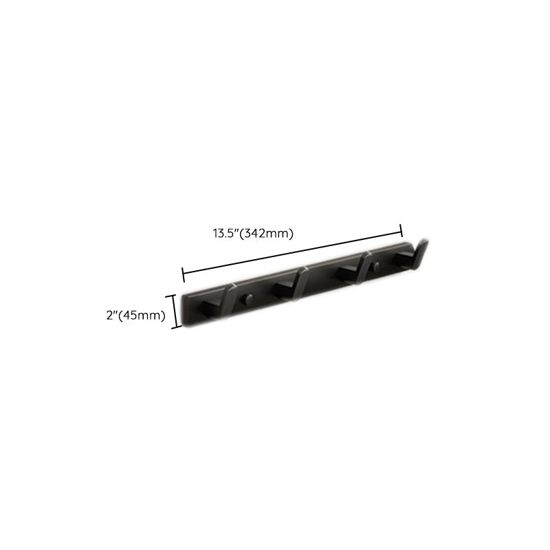 Sikunuo | Modern Bathroom Set Matte Black Bathroom Shelf Towel Holder Bathroom Accessories Set