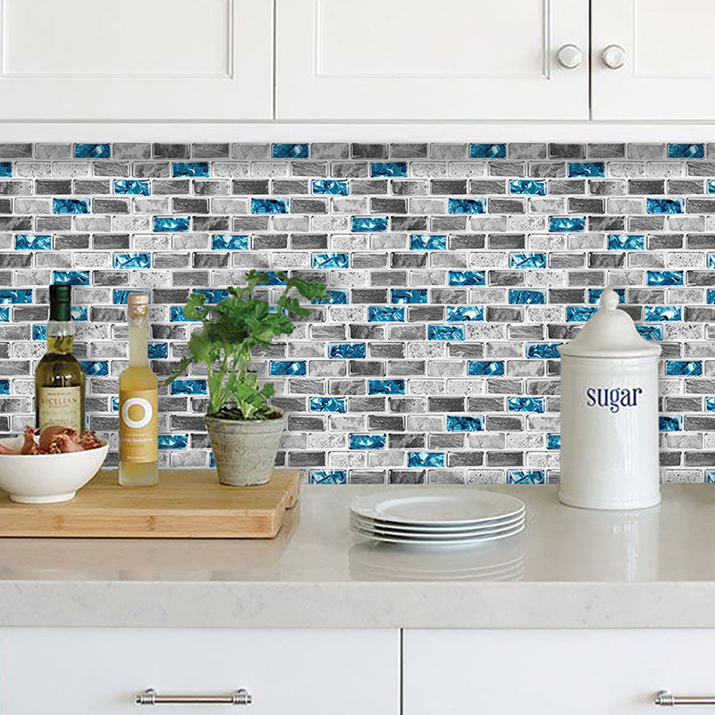 Sikunuo | Peel and Stick Wall Tile Water Repellent Rectangle PVC Peel & Stick Subway Tile