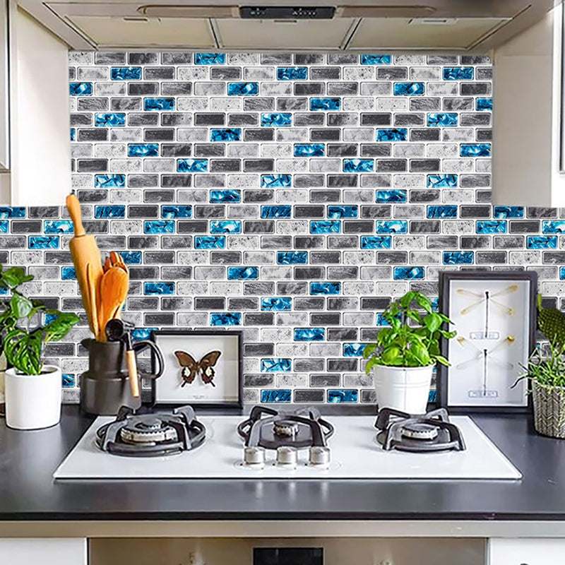 Sikunuo | Peel and Stick Wall Tile Water Repellent Rectangle PVC Peel & Stick Subway Tile