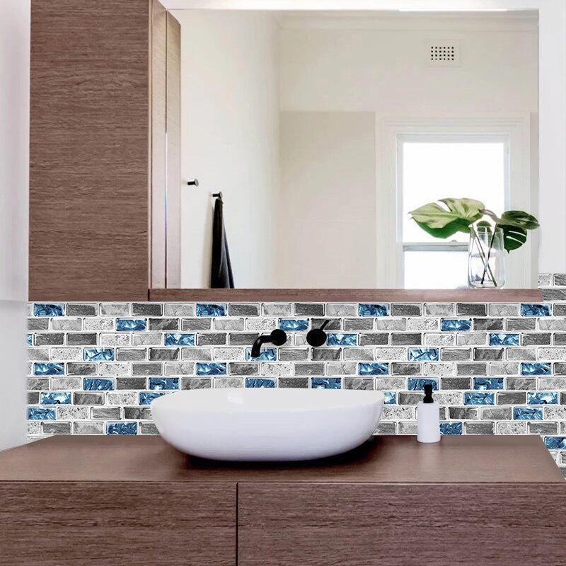 Sikunuo | Peel and Stick Wall Tile Water Repellent Rectangle PVC Peel & Stick Subway Tile