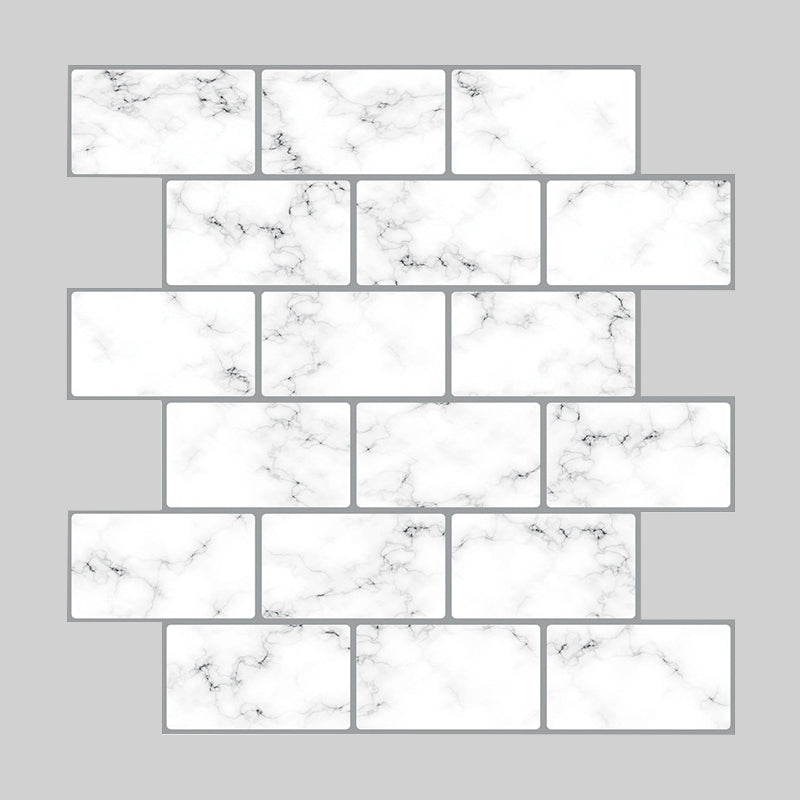 Sikunuo | Peel and Stick Wall Tile Water Repellent Rectangle PVC Peel & Stick Subway Tile