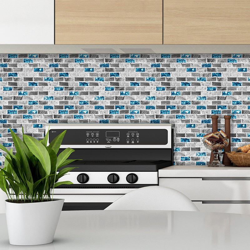 Sikunuo | Peel and Stick Wall Tile Water Repellent Rectangle PVC Peel & Stick Subway Tile