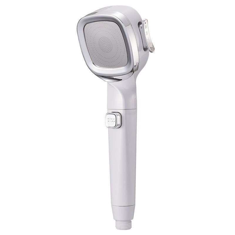 Sikunuo | 4-Stage Pressure Shower Head One-Button Water Stop Handheld Shower Head