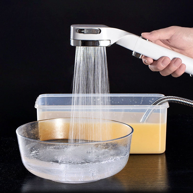 Sikunuo | 4-Stage Pressure Shower Head One-Button Water Stop Handheld Shower Head