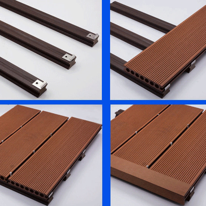 Sikunuo | Outdoor Wood Decking Waterproof Striped Pattern Floorboard