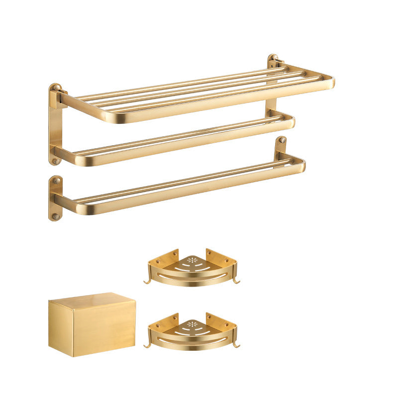 Sikunuo | Modern Bathroom Hardware Paper Holder Bathroom Shelf Gold Bathroom Accessories Set