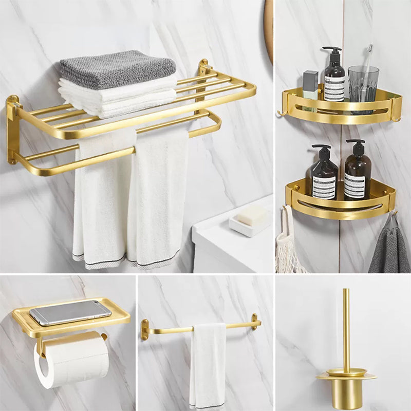 Sikunuo | Modern Bathroom Hardware Paper Holder Bathroom Shelf Gold Bathroom Accessories Set