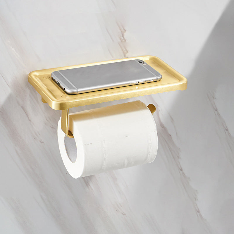 Sikunuo | Modern Bathroom Hardware Paper Holder Bathroom Shelf Gold Bathroom Accessories Set