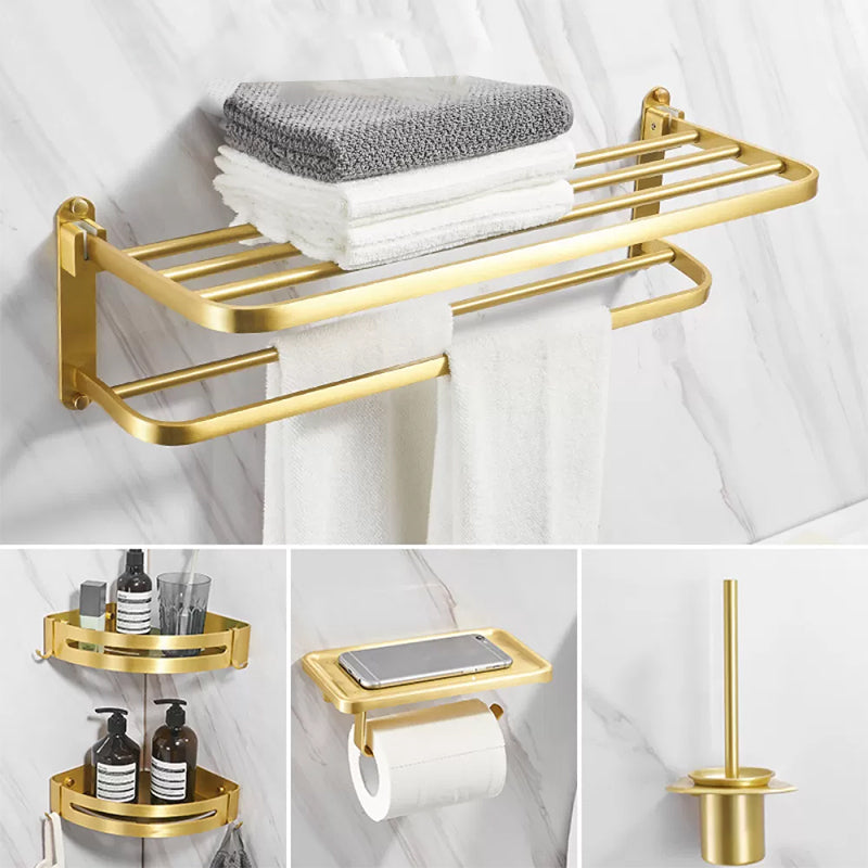 Sikunuo | Modern Bathroom Hardware Paper Holder Bathroom Shelf Gold Bathroom Accessories Set