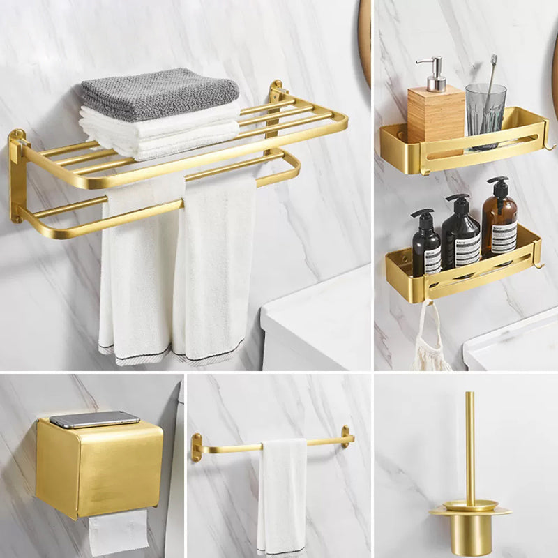 Sikunuo | Modern Bathroom Hardware Paper Holder Bathroom Shelf Gold Bathroom Accessories Set