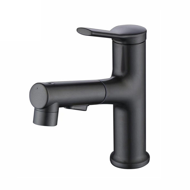 Sikunuo | Contemporary Vessel Faucet Copper Single Handle Low Arc Pull Down Vessel Faucet for Home