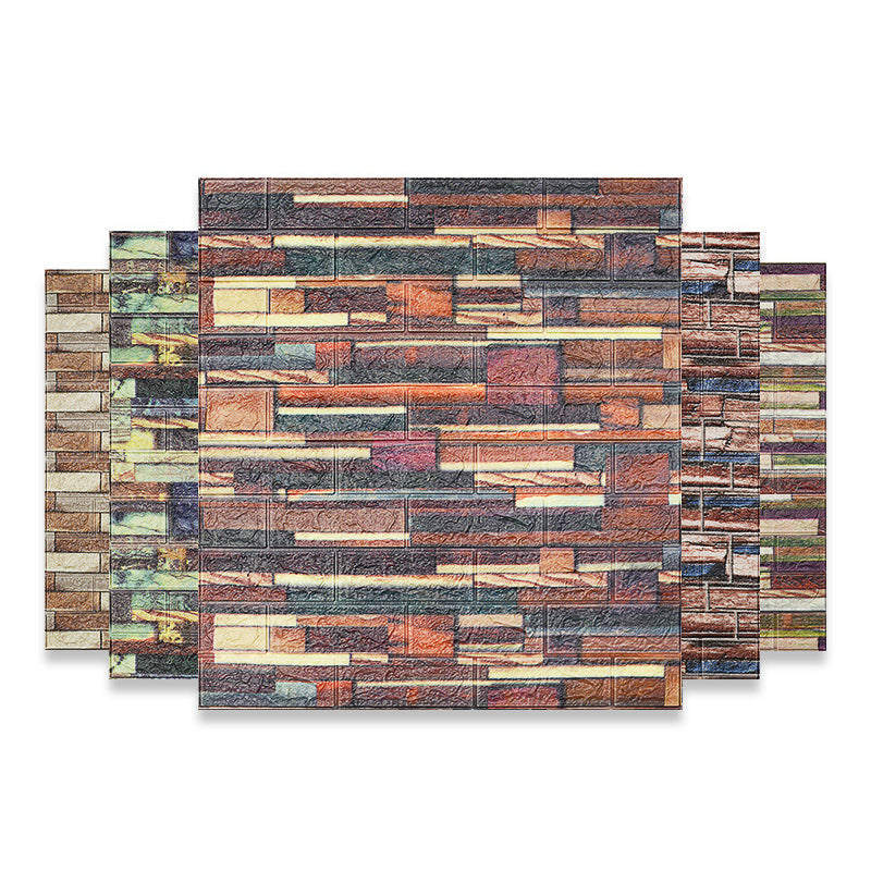 Sikunuo | 3D embossing interior wall panel self-adhesive square wall panel
