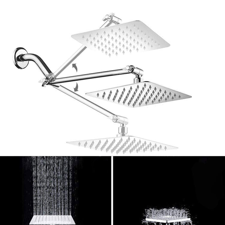 Sikunuo | Contemporary Double Handle Shower Head High Arc Shower Head Combination in Chrome