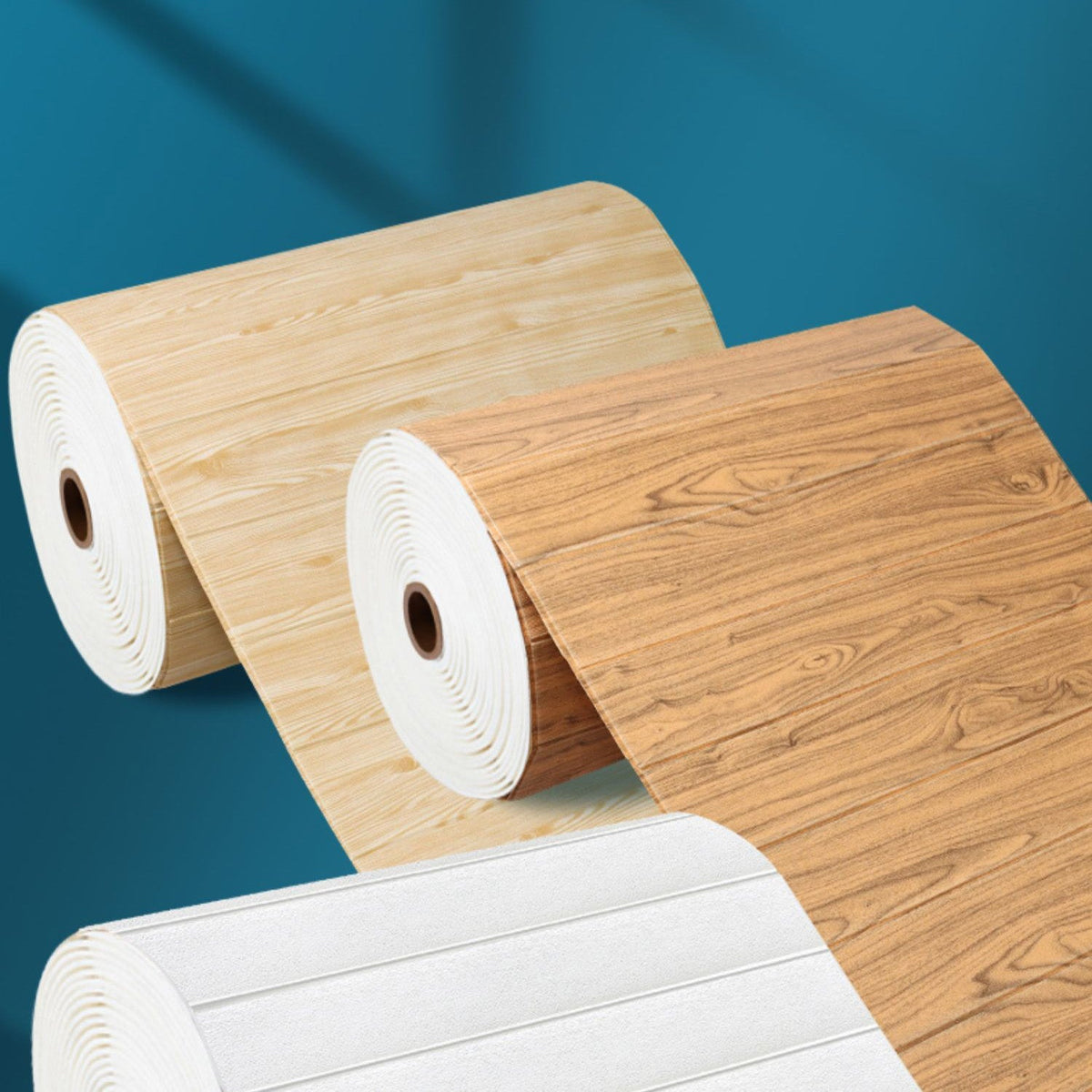 Sikunuo | Modern Pearl Wall Trim Wood Grain Wall Access Panel Self-Adhesive Wall Tiles