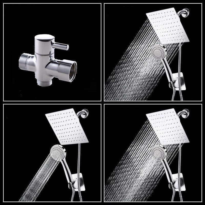 Sikunuo | Modern Pull-Down Dual Showerhead Square High Arch Showerhead Combination