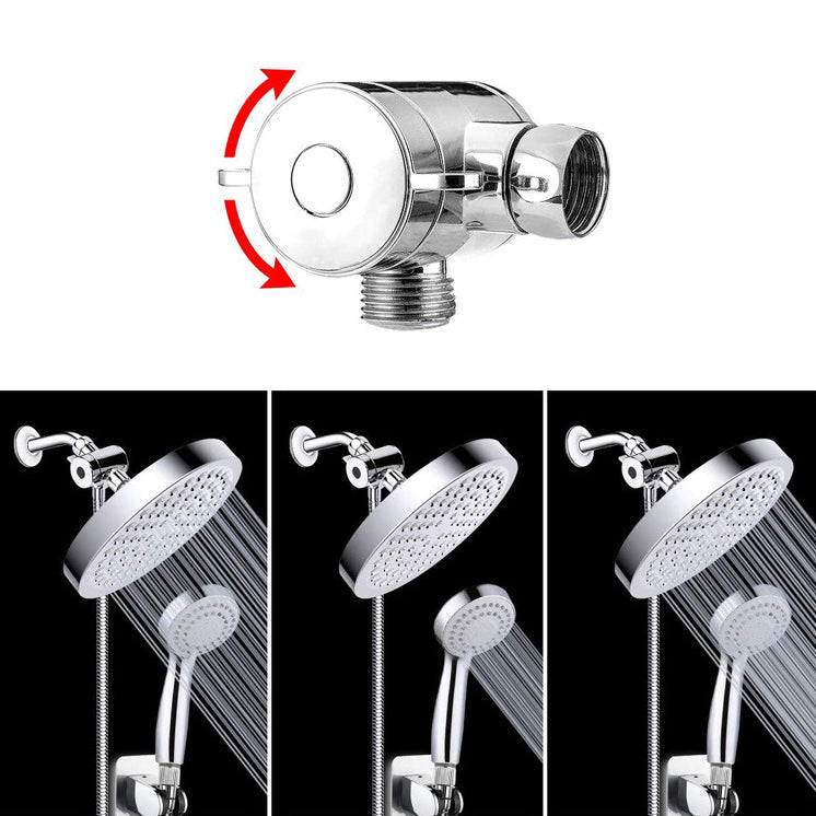 Sikunuo | Modern Dual Shower Head Square High Arc Shower Head Combination in Silver