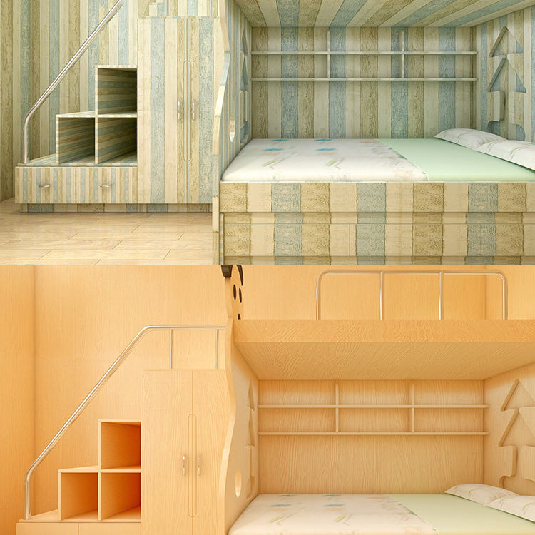 Sikunuo | Modern Pearl Wainscoting PVC Wood Grain Wall Access Panel Peel and Stick Wall Tile