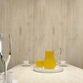 Sikunuo | Modern Pearl Wainscoting PVC Wood Grain Wall Access Panel Peel and Stick Wall Tile