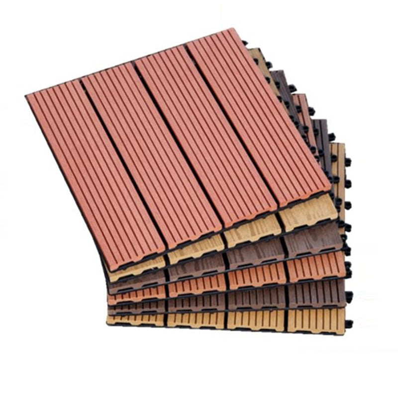 Sikunuo | Wooden Floor Tile Solid Color Click Lock Non-Slip Outdoor Terrace