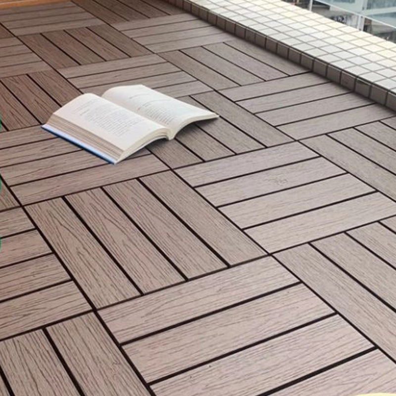 Sikunuo | Wooden Floor Tile Solid Color Click Lock Non-Slip Outdoor Terrace