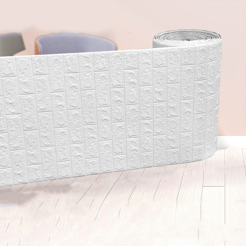 Sikunuo | Modern Pearl Wainscoting Waterproof PVC Wall Access Panel Peel and Stick Wall Tile