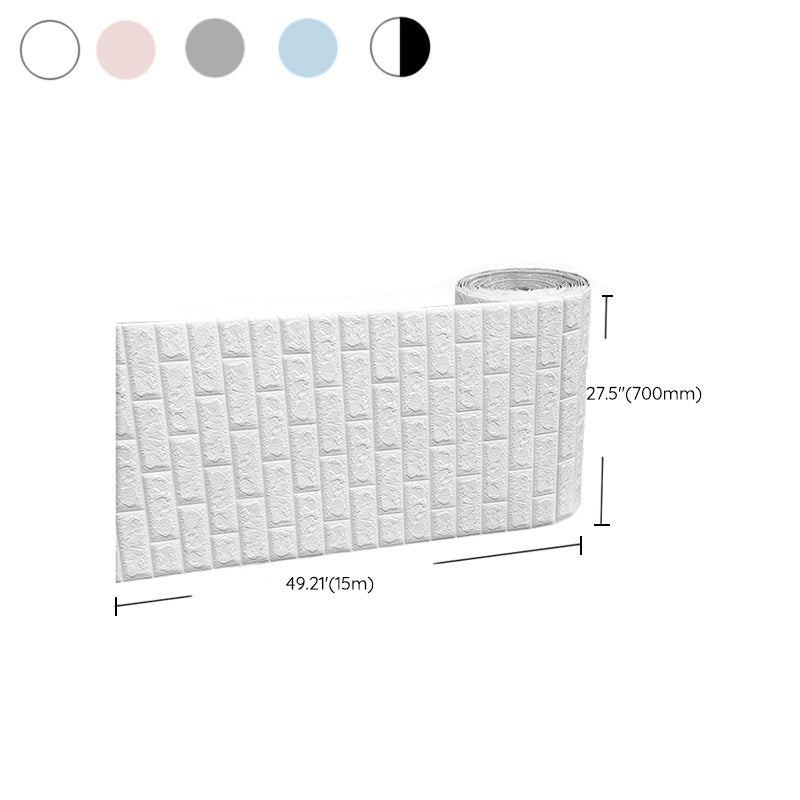 Sikunuo | Modern Pearl Wainscoting Waterproof PVC Wall Access Panel Peel and Stick Wall Tile