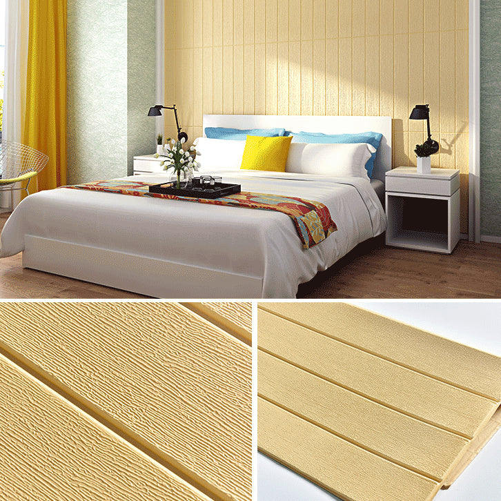 Sikunuo | Farmhouse Wall Plank 3D Brick Bedroom and Living Room Wall Panel Set of 10