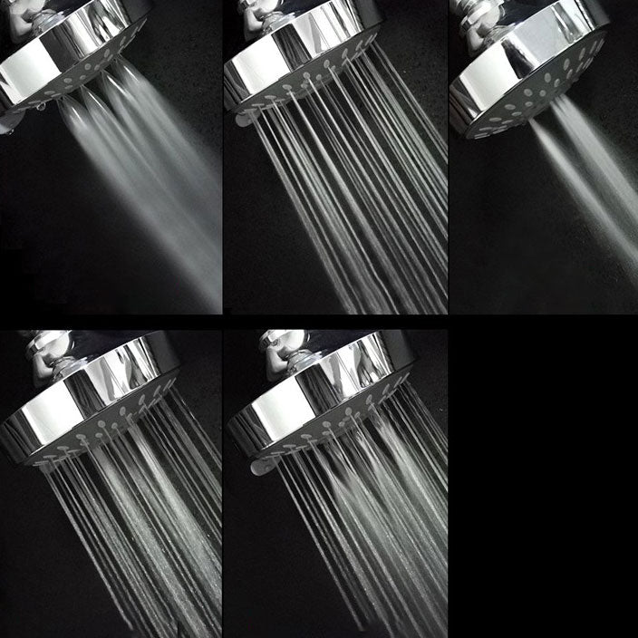 Sikunuo | Modern Standard 5 Settings Shower Head Round Metal Adjustable Spray Pattern Shower Head