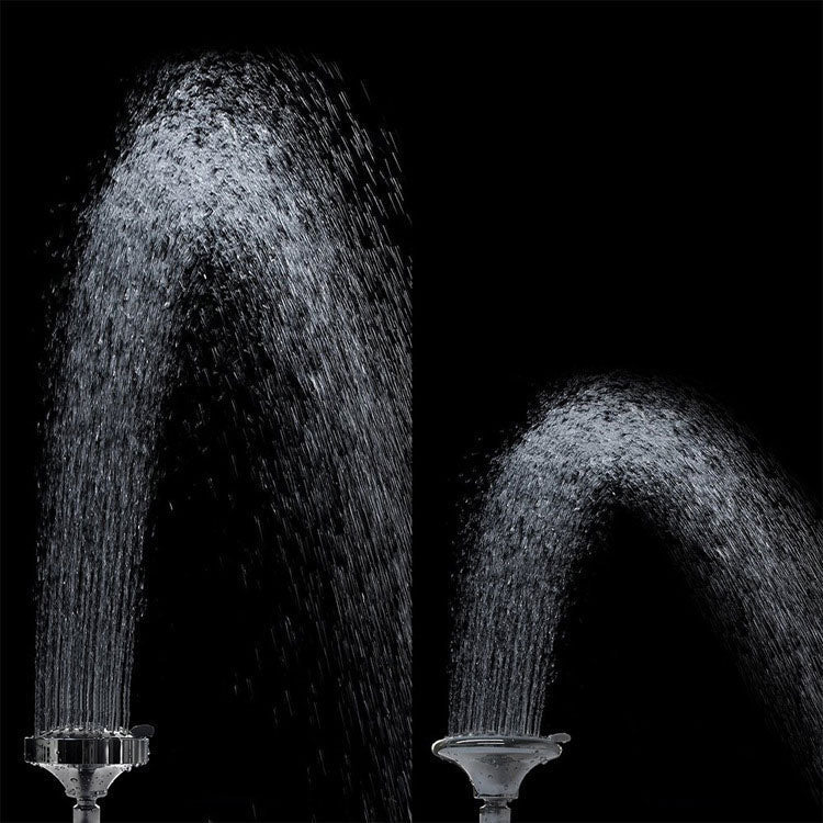 Sikunuo | Modern Standard 5 Settings Shower Head Round Metal Adjustable Spray Pattern Shower Head