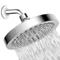Sikunuo | Contemporary Fixed Shower Head Round Metal Spray Head in Silver