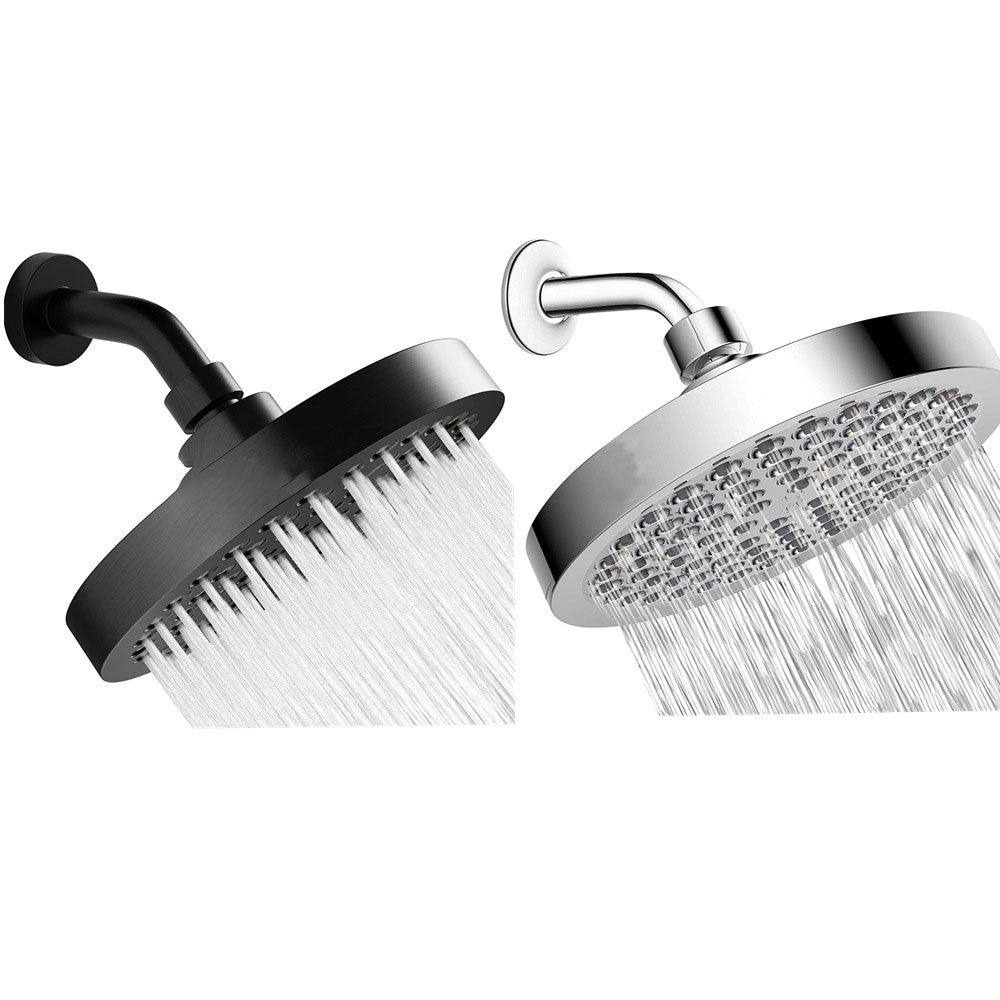 Sikunuo | Contemporary Fixed Shower Head Round Metal Spray Head in Silver