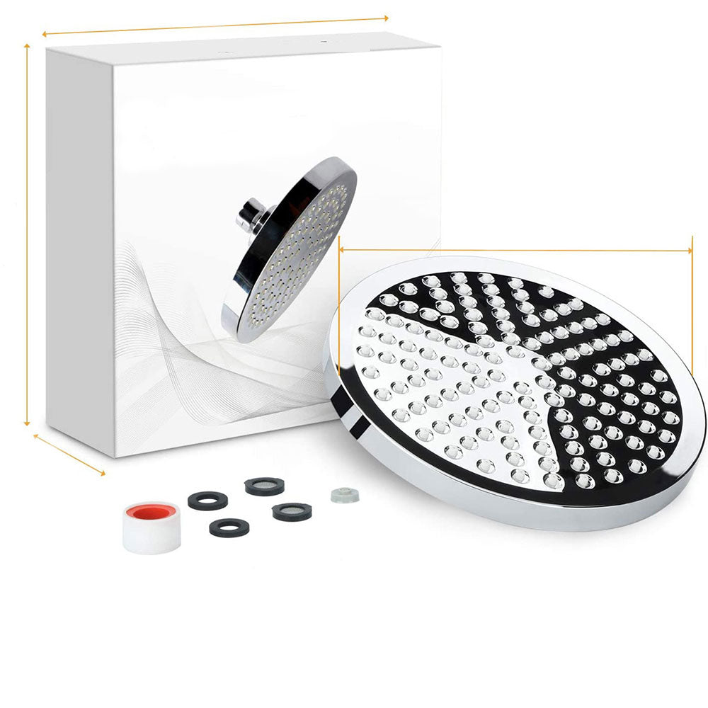 Sikunuo | Contemporary Fixed Shower Head Round Metal Spray Head in Silver