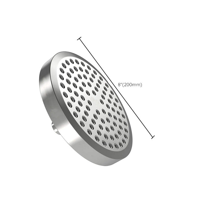 Sikunuo | Contemporary Fixed Shower Head Round Metal Spray Head in Silver