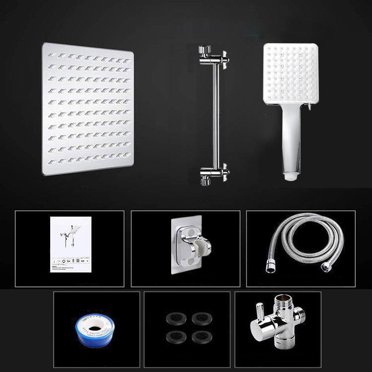 Sikunuo | Contemporary Shower Head Combination Polished Stainless Steel Wall-Mounted Shower Head