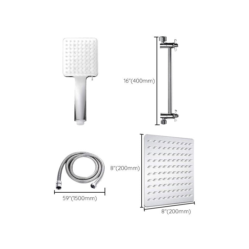 Sikunuo | Contemporary Shower Head Combination Polished Stainless Steel Wall-Mounted Shower Head