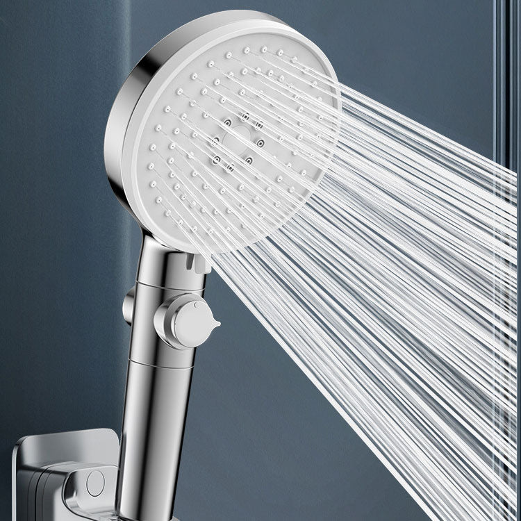 Sikunuo | Contemporary Hand Shower Round Shower Head Combo in Silver
