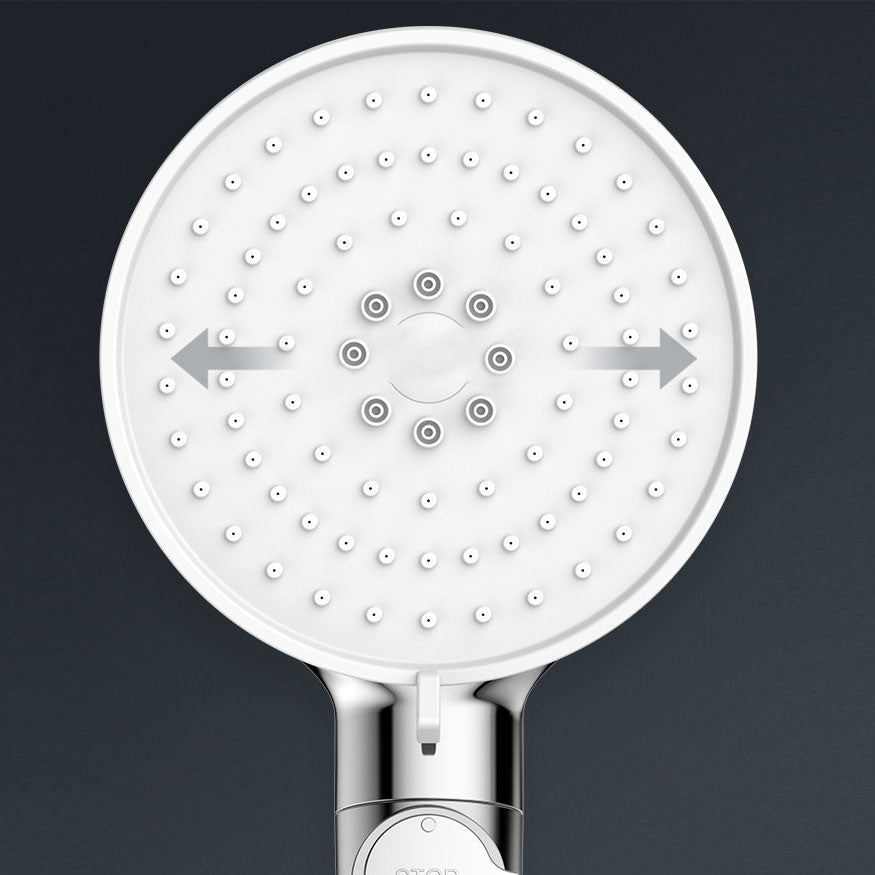 Sikunuo | Contemporary Hand Shower Round Shower Head Combo in Silver