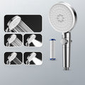 Sikunuo | Contemporary Hand Shower Round Shower Head Combo in Silver