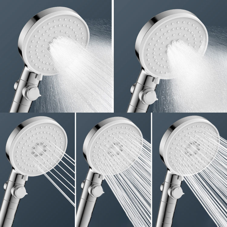 Sikunuo | Contemporary Hand Shower Round Shower Head Combo in Silver
