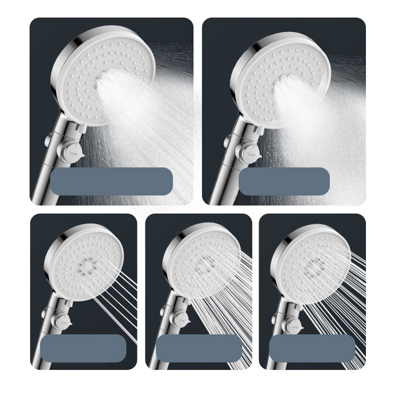 Sikunuo | Contemporary Hand Shower Round Shower Head Combo in Silver