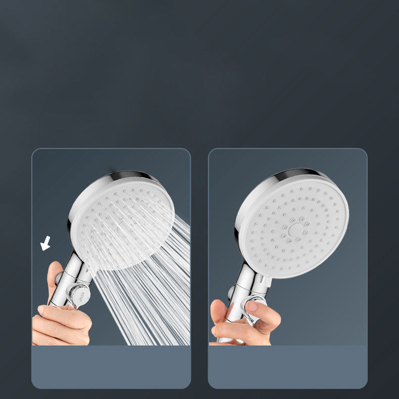 Sikunuo | Contemporary Hand Shower Round Shower Head Combo in Silver