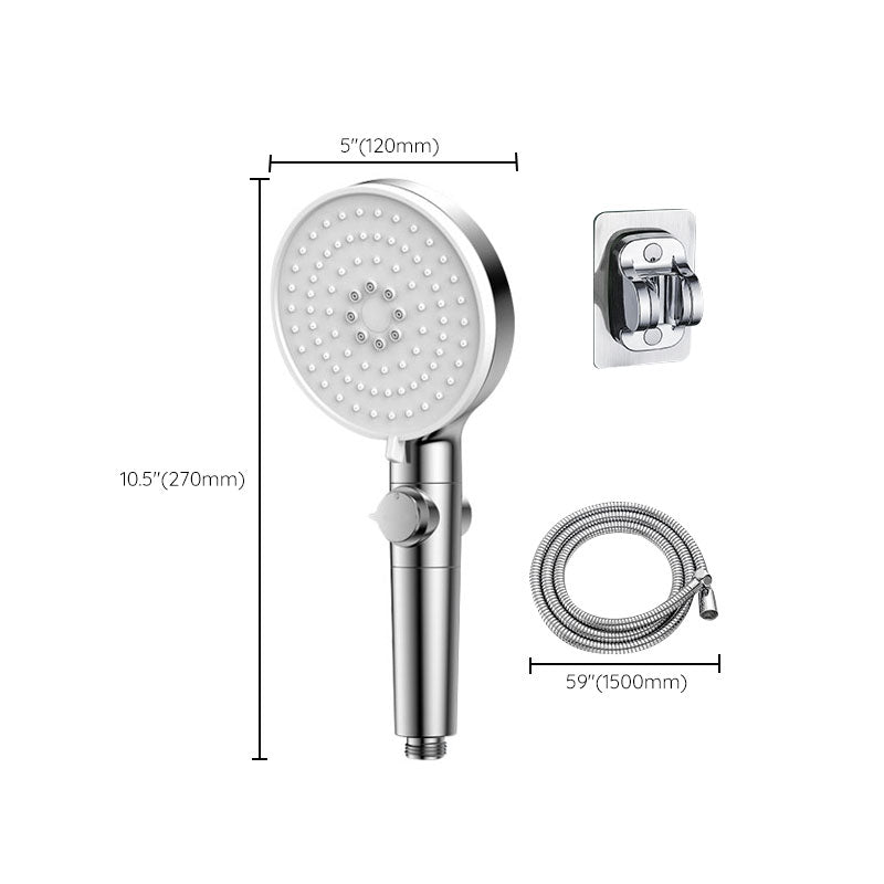 Sikunuo | Contemporary Hand Shower Round Shower Head Combo in Silver