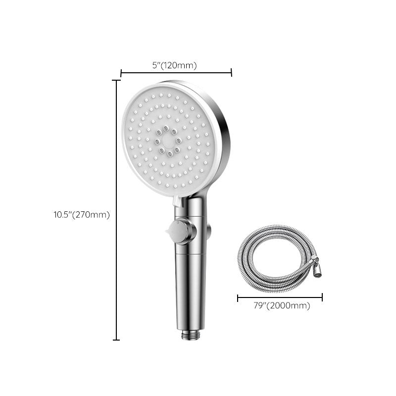 Sikunuo | Contemporary Hand Shower Round Shower Head Combo in Silver