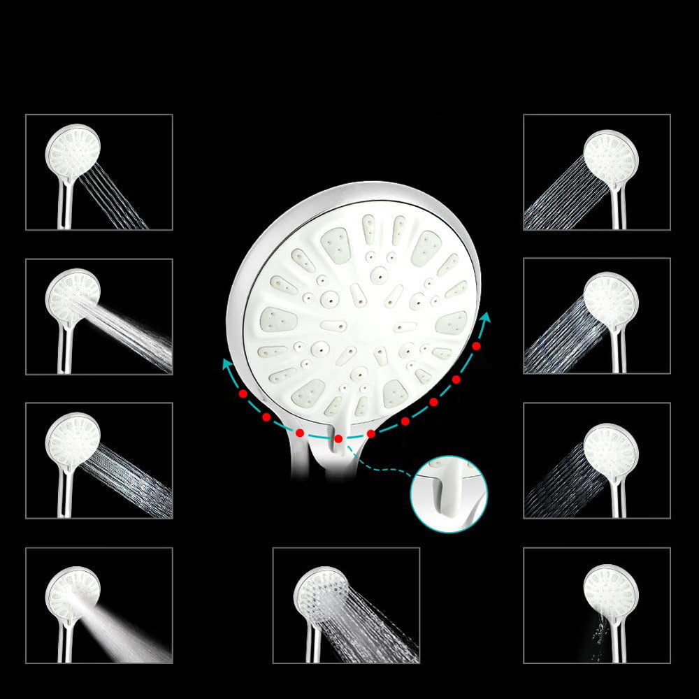 Sikunuo | Modern Dual Shower Head Square High Arc Shower Head in Silver
