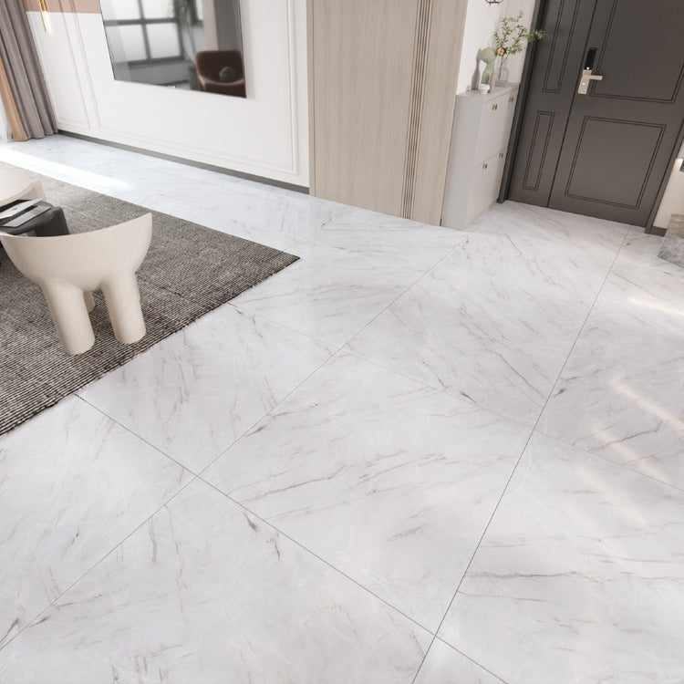 Sikunuo | Peel and Stick Vinyl Floor Low Gloss PVC Flooring with Marble Look