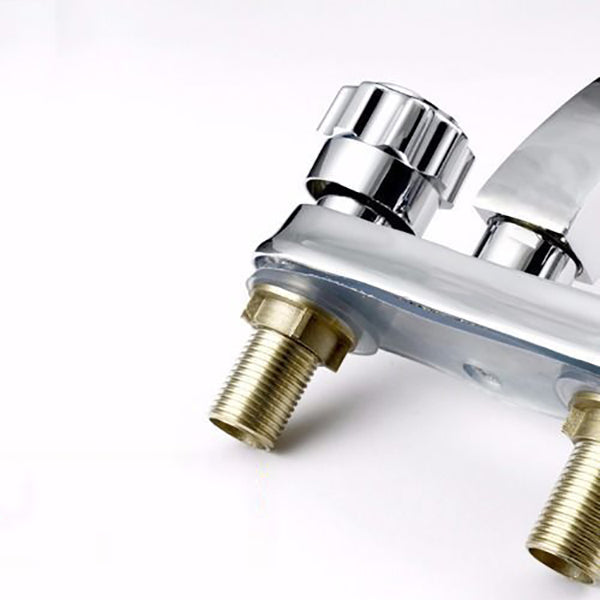 Sikunuo | Modern Style Vessel Faucet Copper Knob Handle Low Arc Vessel Faucet